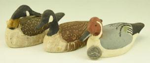 102 Selection of (7) Miniature carved decoys by Ira James