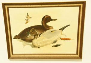 Painting has Provenance of decoys on reverse from the artist to include: Left Rear