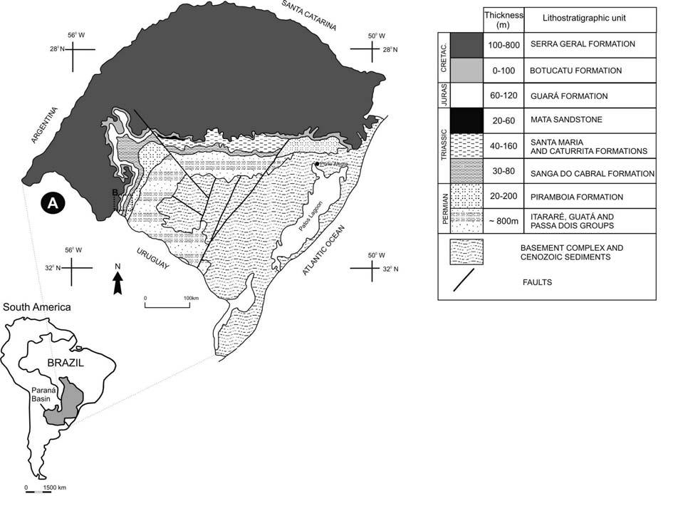 586 P.C.DENTZIEN-DIAS, C.L.SCHULTZ, C.M.S.SCHERER & E.L.C.LAVINA INTRODUCTION The Guará Formation has a wide geographical distribution (Fig.