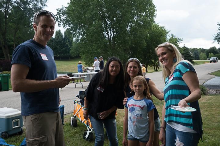 attendees at the Annual Steeple Run Neighborhood Block Party held on Saturday,
