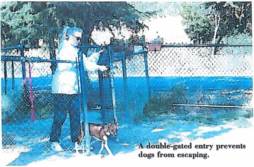 Dog Park Design: he Ideal Dog Park Should Include o One acre or more of land surrounded by a four- to six-foot high chain-link fence.