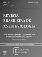 Rev Bras Anestesiol. 13;63(2):183-187 REVISTA BRASILEIRA DE ANESTESIOLOGIA Official Publication of the Brazilian Society of Anesthesiology www.sba.com.