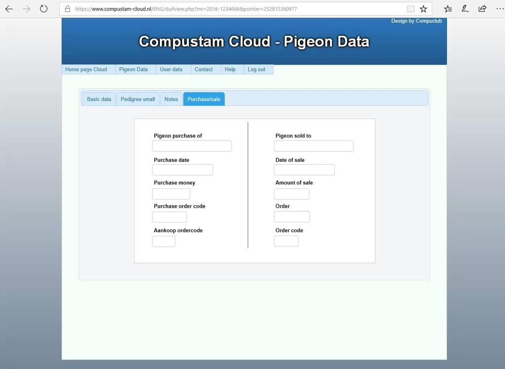 Compustam Cloud Pigeon data purchase-sale Here are your purchase and sales data With the purchase / sale tab you can immediately see where the