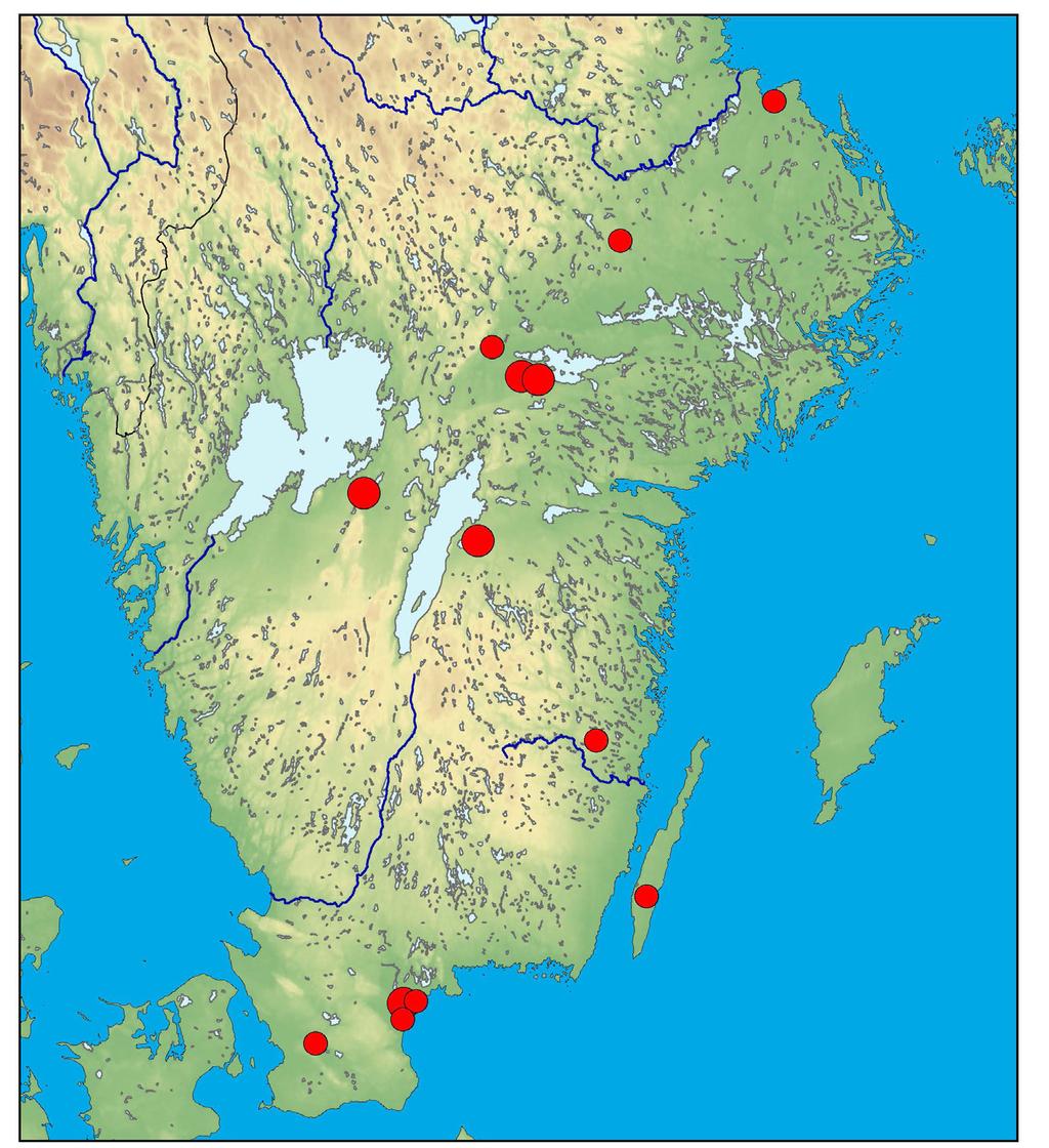 33 Heinicke & de Jong Table 1. Total counts of Tundra Bean Geese during 2009 2012 in southern and central Sweden (Appendix 1 for site coverage).