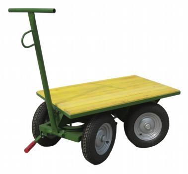 GF 10/02 Carrello con ruote pneumatiche e freno Trolley with pneumatic