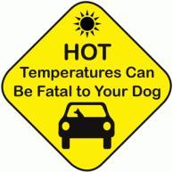 Dogs in Vehicles on Hot Days Your dog is vulnerable and AT RISK if left in a vehicle in high temperatures and even on days considered as slightly warm. Please take care of your dog.