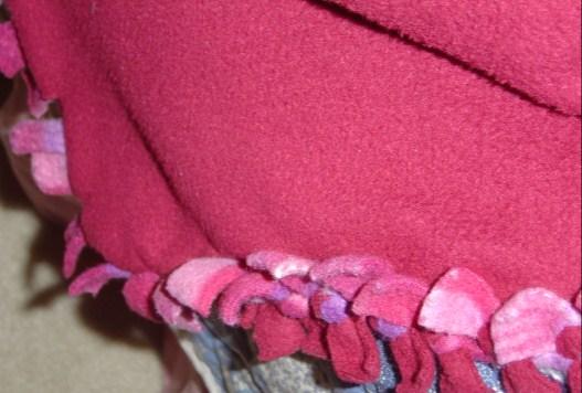 Kitty Blanket: 1 yard of fleece fabric and fabric scissors 1. Using fabric scissors, cut the fabric into to equal 24
