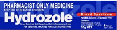 Combination antifungal + cortisone Hydrozole (clotrimazole and hydrocortisone), Resolve Plus (Miconazole and hydrocortisone) Cortisone provides symptomatic relief of early inflammation BUT Dosing