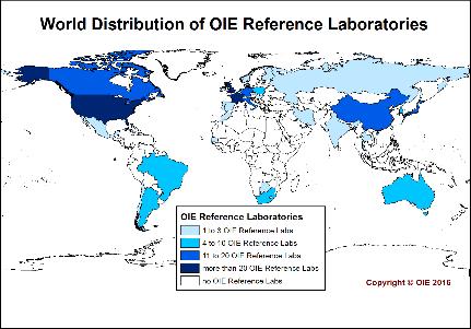 OIE Reference Centres Collaborating Centre Reference Laboratory World centre of research, expertise, standardization of techniques and dissemination of knowledge on a specialty World