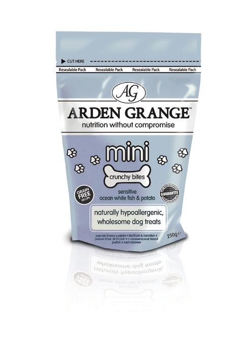 Mini Sensitive Crunchy Bites - Complementary treats for sensitive dogs The newest addition to the Crunchy Bites range is a Mini Sensitive variety, which is naturally hypoallergenic, grain-free and an
