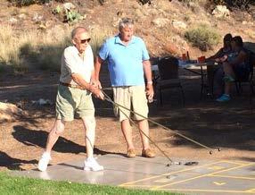 Timmie Martens and Dean Holdridge of the Common Committee were crowned Garner Valley Champions after an impressive display of newly found shuffleboard talent!