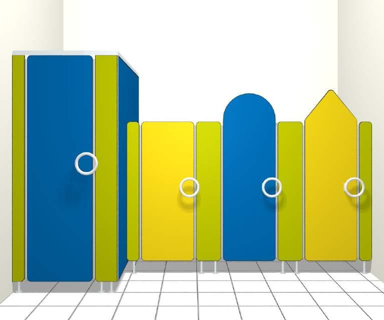 An example from the 3D KEMMLIT planning programme KemCad The doors come in three different desigs straight doors, rounded doors or triangular shaped doors.
