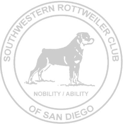 Southwestern Rottweiler Club of San Diego, Inc. Officers President... David Kellems Vice President....Allen Weiss Treasurer......Cheryl Weiss Recording Secretary.