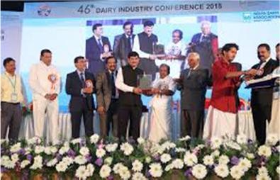 Pathak Vice-Chancellor, Mathura Veterinary University, and former President of NAVS (India) was felicitated by Hon'ble Union Agriculture Minister, Shri Radha Mohan Singh, during the AGRIVISION 2018