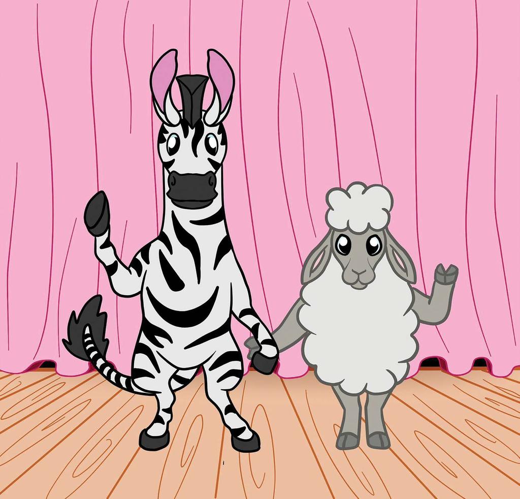 Everyone asked, Do the sheep look like zebras? No way! the real zebras said very fast.