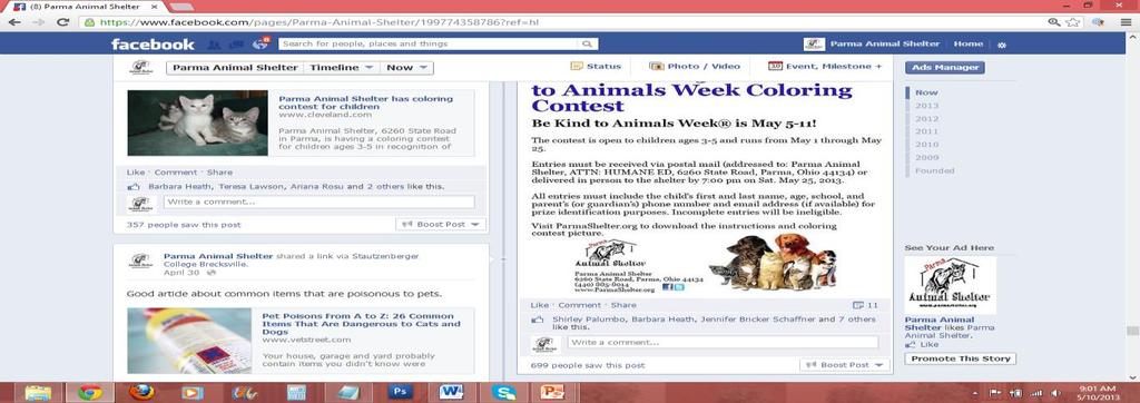 Parma Animal Shelter Facebook