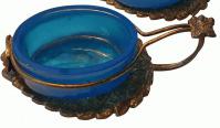 Your blue opaline in the acorn holder would qualify, also. Things with flowing lines and natural elements belong with Nouveau.