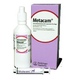 METACAM Chewable Tablets for Dogs Admin Registered Flavour Actives: Meloxicam Dose rate: See pack for details Pack size: mg & 2.
