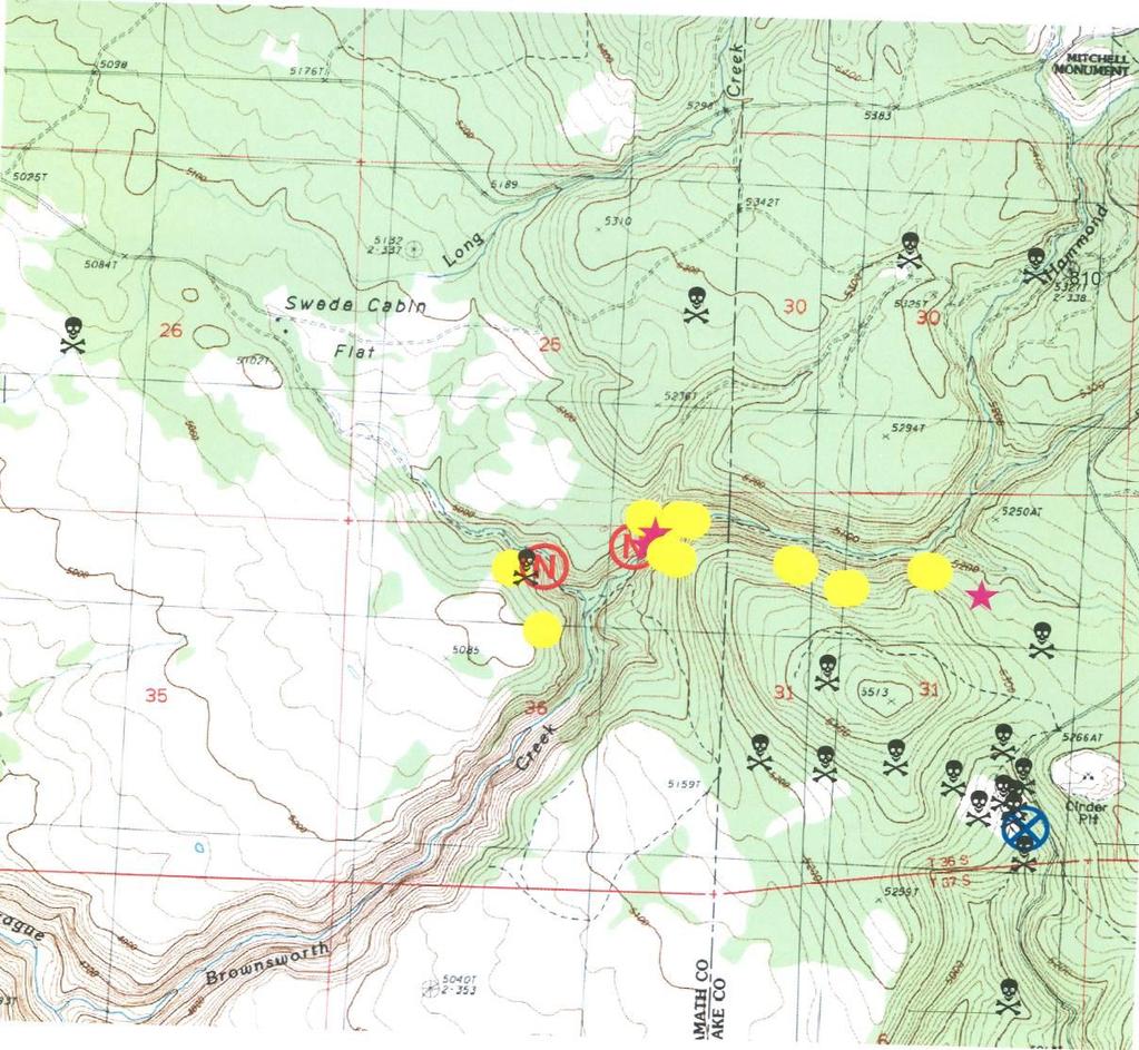 Maps Map 1: Dispersal of birds from the release site was in a northwestern direction.