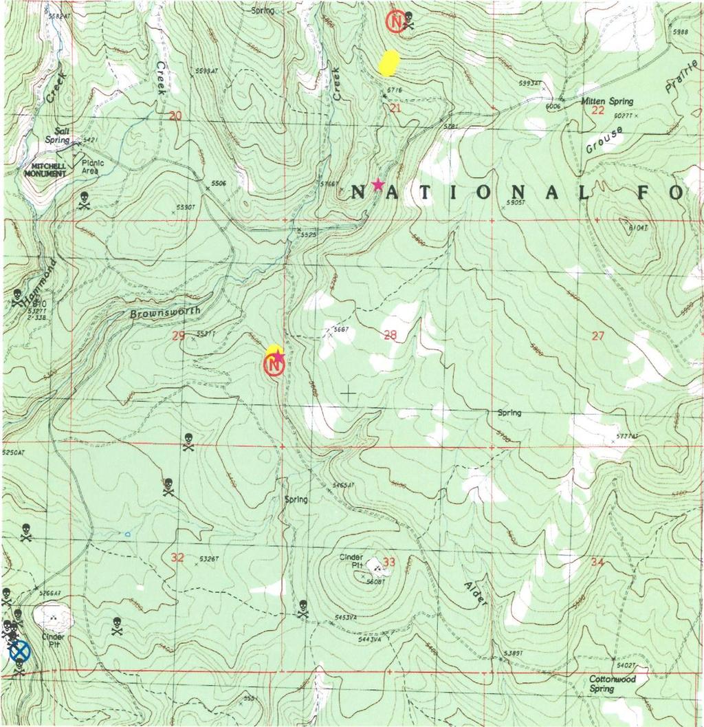 Map 4: East of the release site.