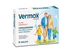 Prescription therapy Mebendazole (Vermox): Adult / pediatric > 2yrs: 100mg x 1 dose Repeat in 2 weeks if symptoms do not resolve Indications: roundworm, pinworm, hookworm, trichinosis, some tapeworms