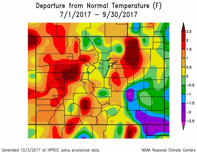 2017 Season Perspective At VDCI we have come to expect each Colorado summer to present a unique set of temperature, precipitation, irrigation, and human interactions that combine to create new and