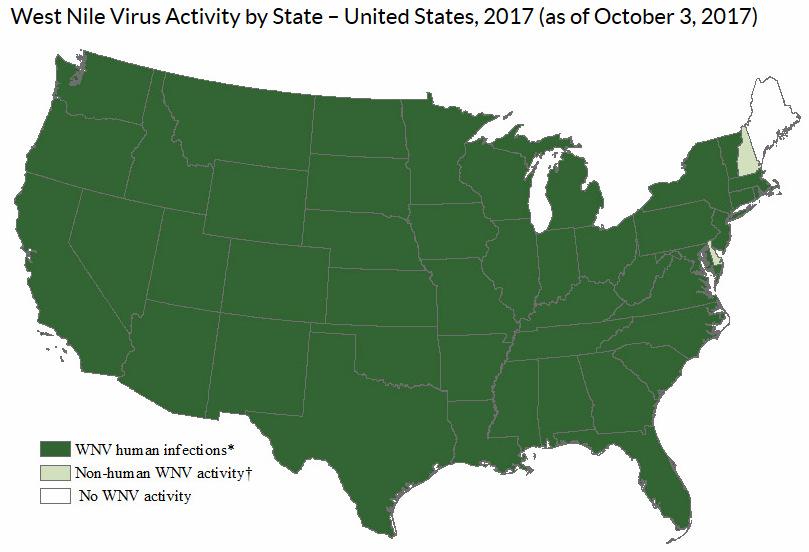 West Nile Virus Season Since the introduction of West Nile virus to the United States in 1999, the virus has made a complete westward expansion to the West Coast.