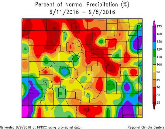 2016 Season Perspective At CMC we have come to expect each Colorado summer to present a unique set of temperature, precipitation, irrigation, and human interactions that combine to create new and