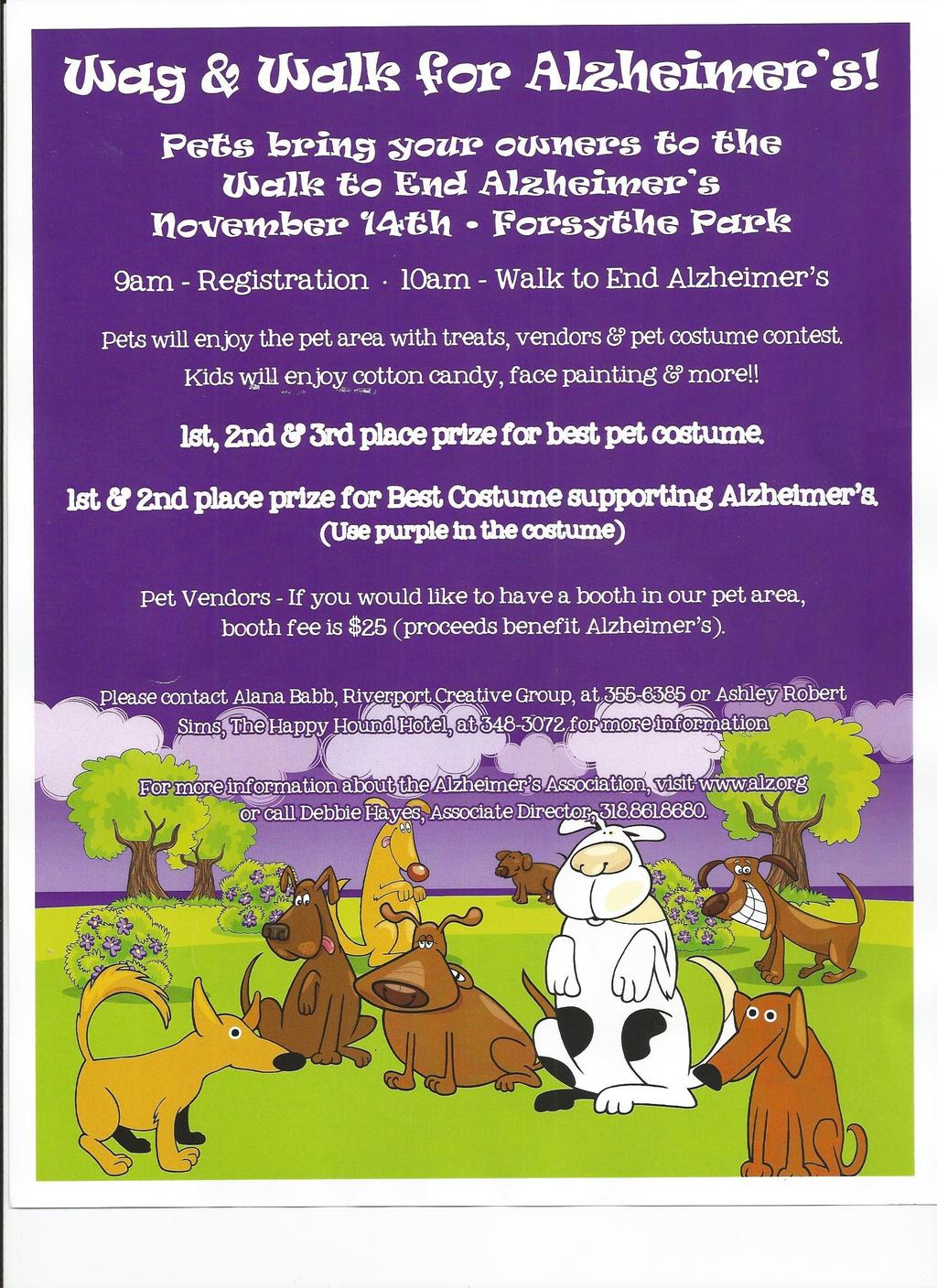 Please join the OVDTC as we participate in the Wag & Walk for Alzheimer s!