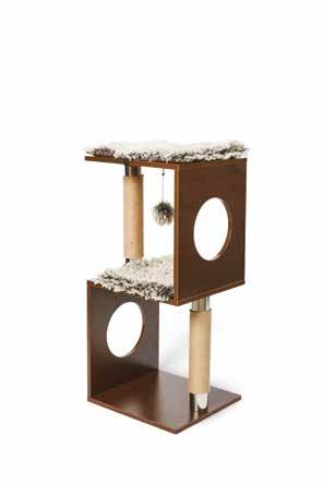 5 X 43 cm UPC: 828836035139 Cube design cat tree, brown