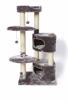 CAT TREES Cat tree with square hideout, ladder, scratching posts and 2 perches