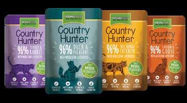 GraiN & GluTen Free Country Hunter Cat Pouches Case Size: 3 x (6 x 85g) Recommended RSP inc VAT Available in Code