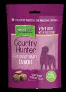 30 Single Country Hunter Superfood Crunch A complete meal made with freeze dried pieces of ethically sourced real meat mixed with a gently baked biscuit of oats, beef liver & wholesome