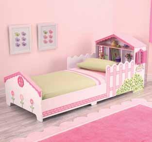 E. Sleigh Toddler Bed 157 cm L x 73 cm W x 55 cm H Pink