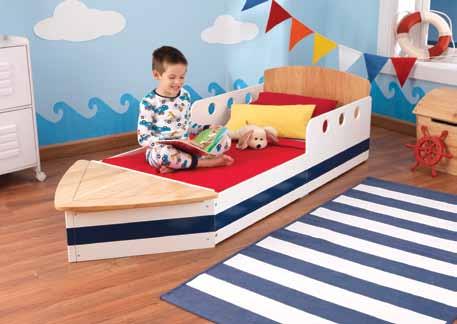 A. Boat Toddler Bed 184 cm L x 81 cm W x 51