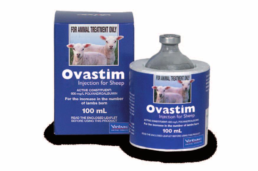 Product Specifications Active Ingredient Polyandroalbumin (.6mg/mL) Witholding periods Meat: Nil Milk: Nil Presentation 1mL (5 doses) Safety Ovastim is NOT dangerous to human health.