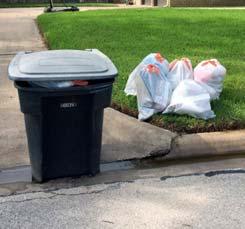 Dispose of Trash Properly Household garbage should be bagged, tied and securely stored in your provided container.