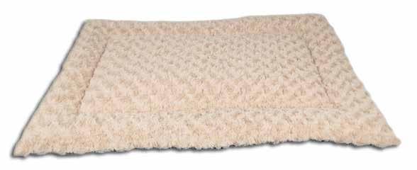 95 The ZeeZ Plush Pet Mat is super soft with a circular textured beige faux fur and non-slip