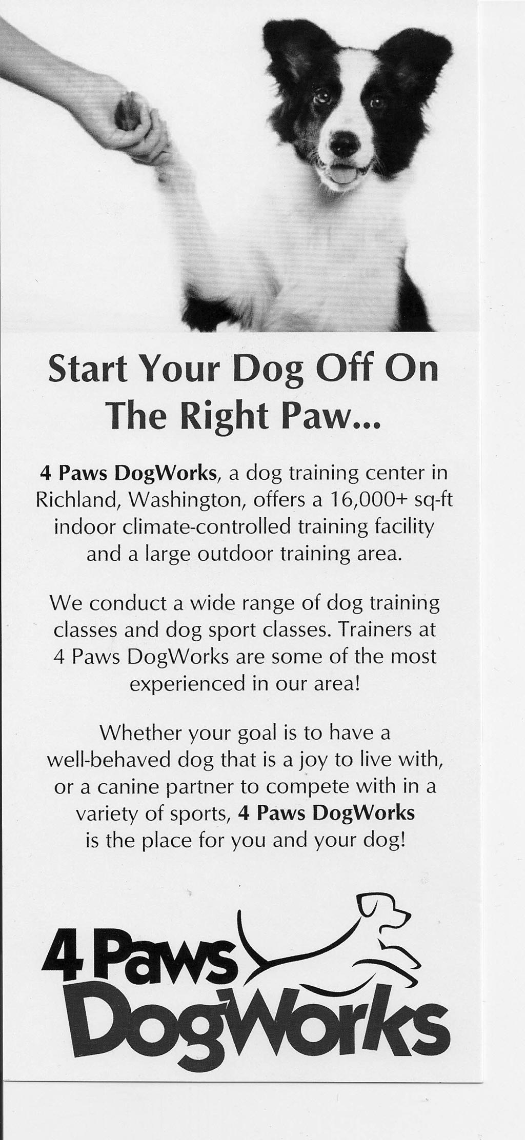 Start Your Dog Off On The Right Paw.