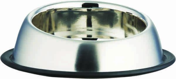 Steel Non Tip Bowl with raised back is designed in such a way that it does not tip or