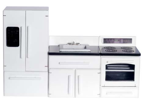 99 Set T5449 Refrigerator With Freezer On Bottom T5450 Sink White T5451
