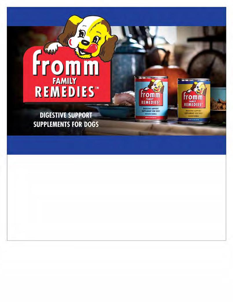 R-1632 Fromm Family Remedies are family favorites made with select proteins and a unique fiber blend of pumpkin, miscanthus grass, and chicory root extract to help maintain your dog s healthy