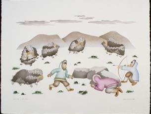 Hunting is not easy, by: Mabel Nigiyok, www.canadianarcticproducers.