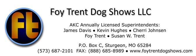 Exhibitor, Dual Champion Sweepstakes Parent Club Specialty Show Obedience Trial, Rally Trial For complete schedule
