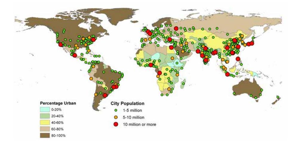 Global trends in Urbanisation (UN 2015) The worst-case scenario is an outbreak in huge cities, such as Mumbai, Beijing or Lagos, where even