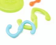 one-of-a-kind toy line. Dishwasher safe. Bright colors for easy spotting in water, grass or snow.