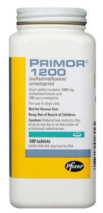 Sulfa Drugs Primor: 27 mg/kg/day
