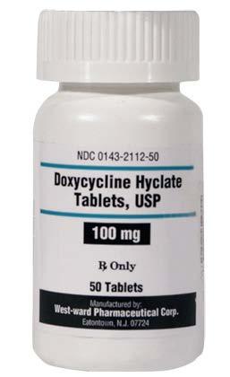 Doxycycline Static 10mg/kg bid Ca+