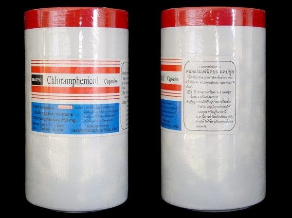 Chloramphenicol Bacteriostatic Binds to 50S ribosomes of bacteria inhibiting protein synthesis Lipid soluble with wide tissue