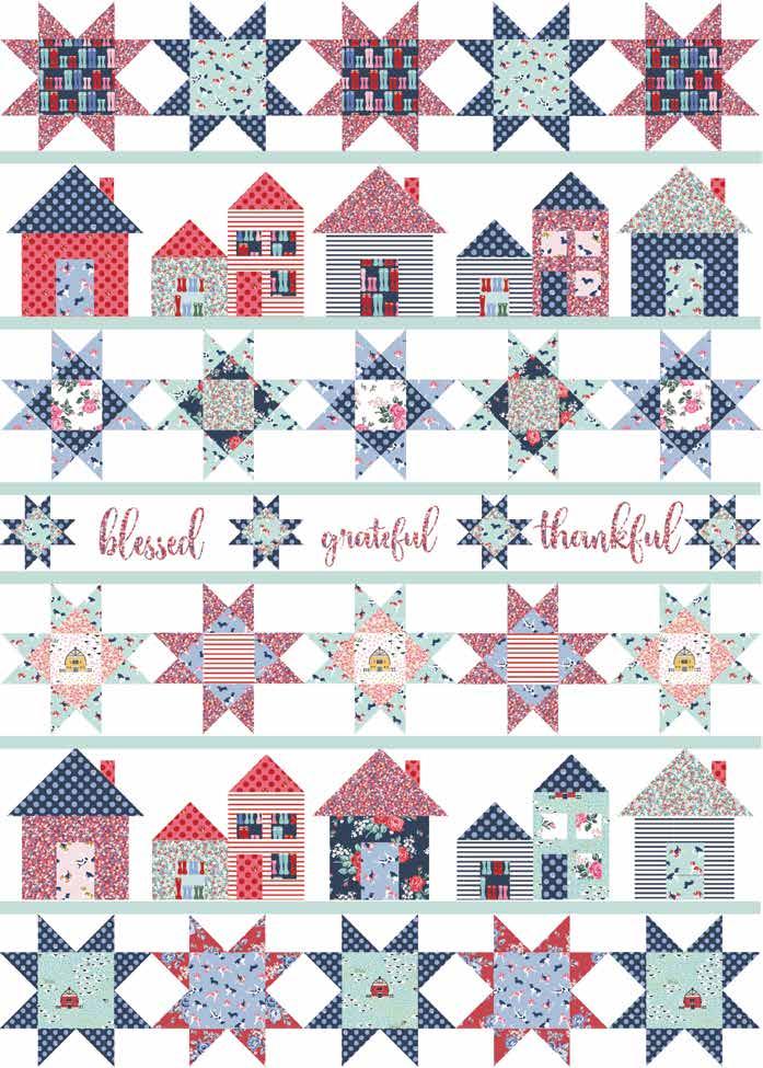 Let s Stay Home by Melissa Mortenson Quilt Size 60 x 84 Fabric Requirements 1/2 Yard C8260 Navy Main 1/4 Yard C8260 Red Main 1/4 Yard C8261 Navy Wellies 1/4 Yard C8262 Aqua Field 3/4 Yard C8263 Aqua